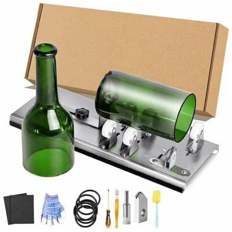 LaBlanc – Verstellbares Glasflaschen-Schneideset, DIY-Werkzeug, Edelstahl-Schneidemaschinen-Set für Wein-, Bier-, Spirituosen-, Whisky-, Likör-,
