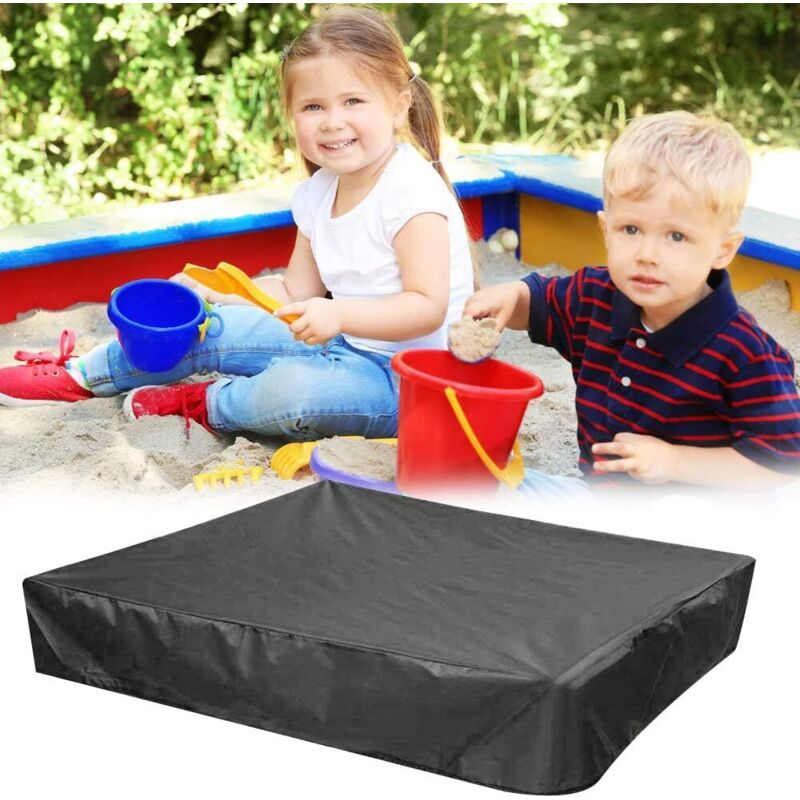 Wasserdichte Sandkastenabdeckung 12512520CM, Schutzhülle für Sandkasten, wasserdichte Sandkastenabdeckung, Sandkasten mit Kordelzug, 210D