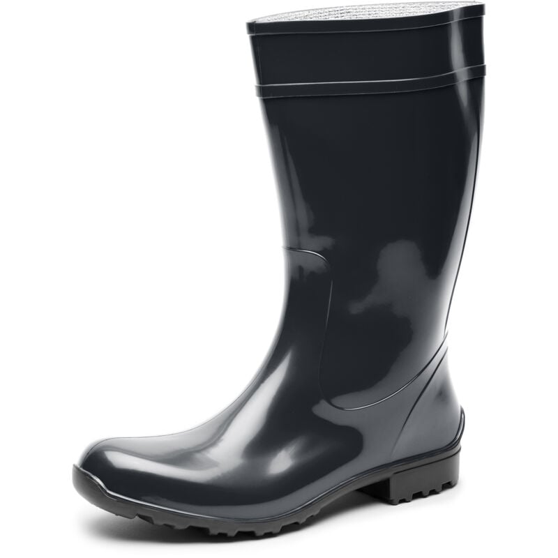Ladeheid Damen Gummistiefel 100% Wasserdticht Regenstiefel Damen LA-967 (Schwarz/Schwarz, 37 EU)