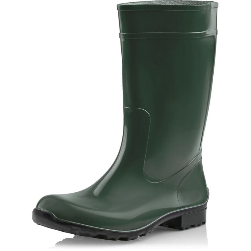 Ladeheid Damen Gummistiefel 100% Wasserdticht Regenstiefel Damen LA-967 (Flaschengrün/Schwarz, 36 EU)