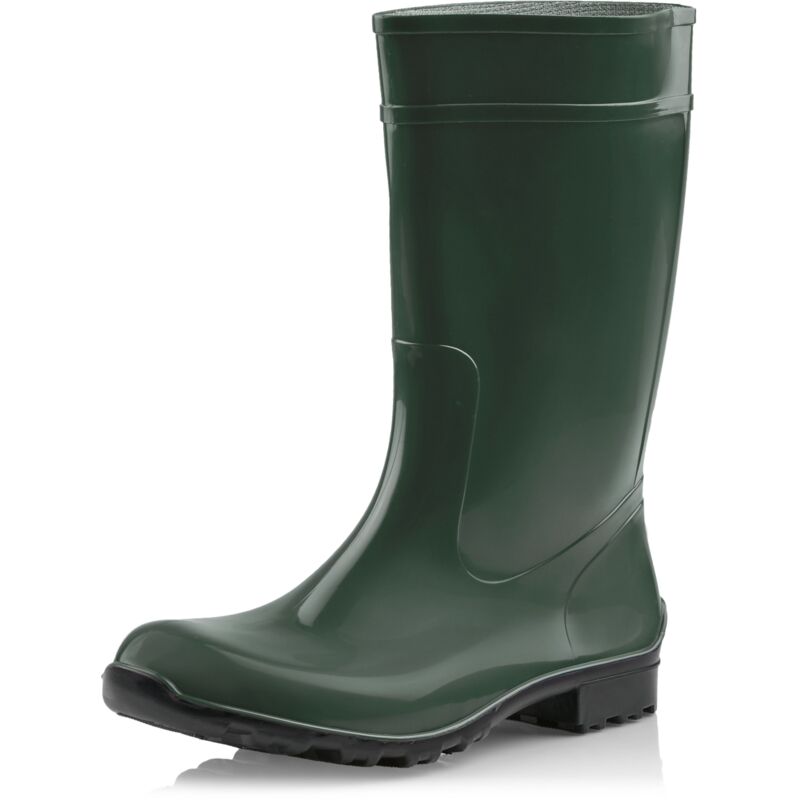 Ladeheid Damen Gummistiefel 100% Wasserdticht Regenstiefel Damen LA-967 (Flaschengrün/Schwarz, 37 EU)
