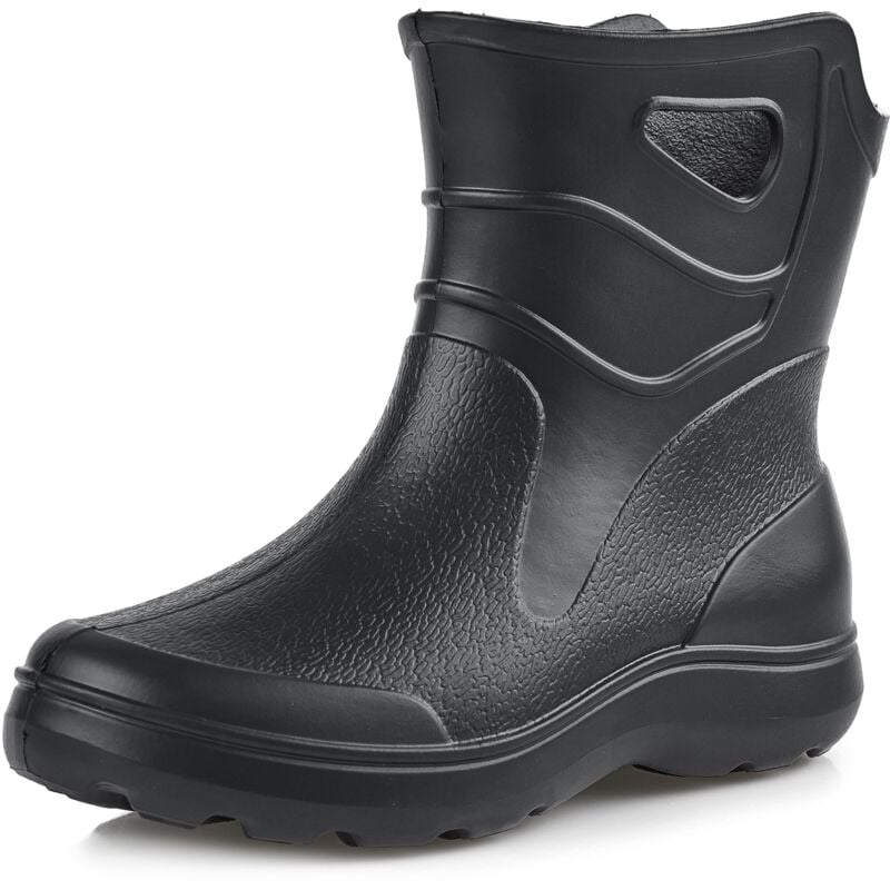 Ladeheid Gummistiefel Damen leichte EVA wasserfeste Schuhe Damen Bequeme und komfortable Gummischuhe KL027D (Schwarz, 40 EU)