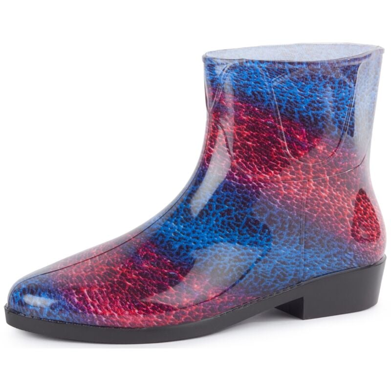 Ladeheid Kurze Gummistiefel Damen Elegant Regenstiefel Damen mit Muster LAZT201802 (Muster-23, 38 EU)