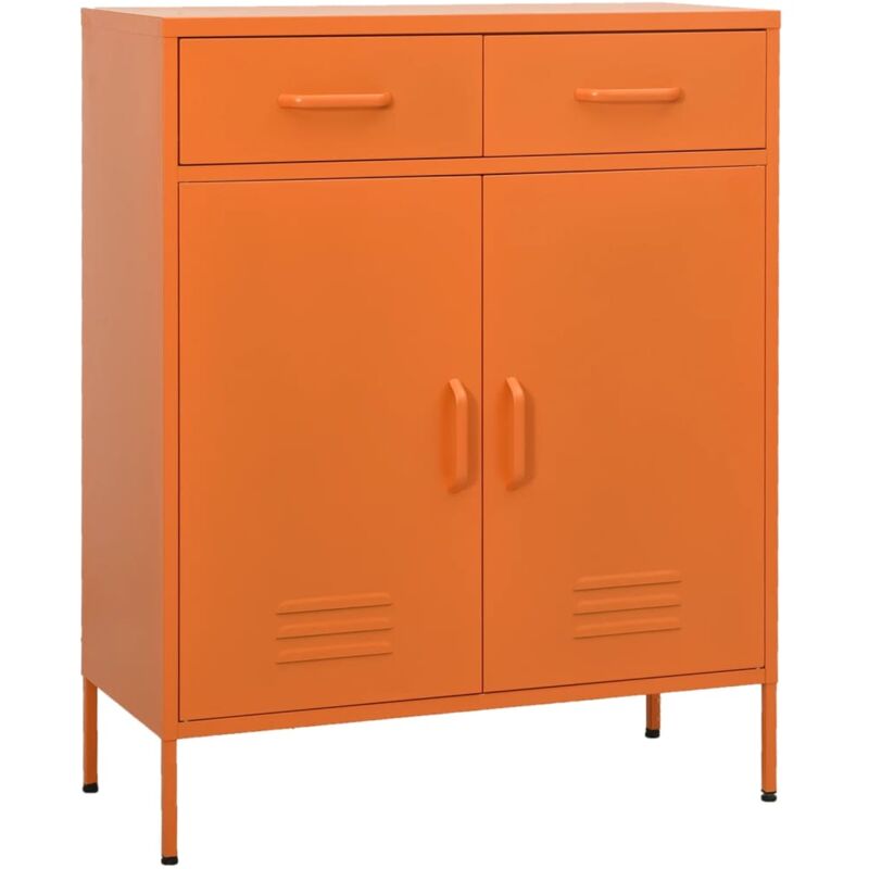 Lagerschrank Orange 80x35x101,5 cm Stahl - Vidaxl