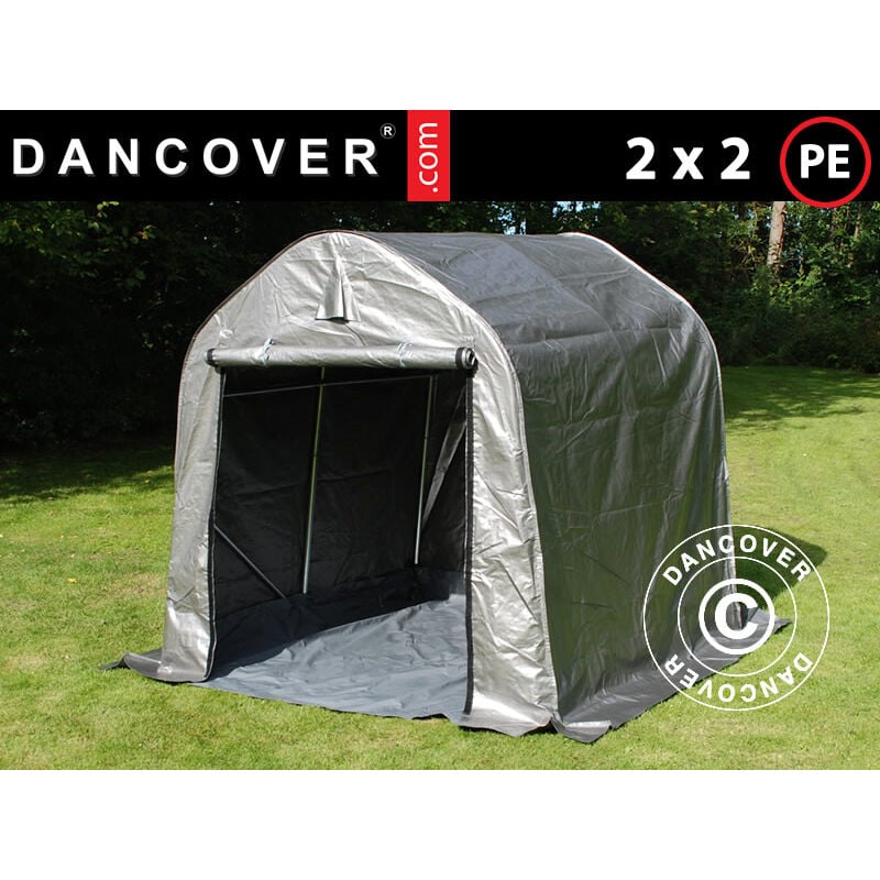 Dancover - Lagerzelt Zeltgarage pro Lagehalle 2x2x2m pe, mit Bodenplane