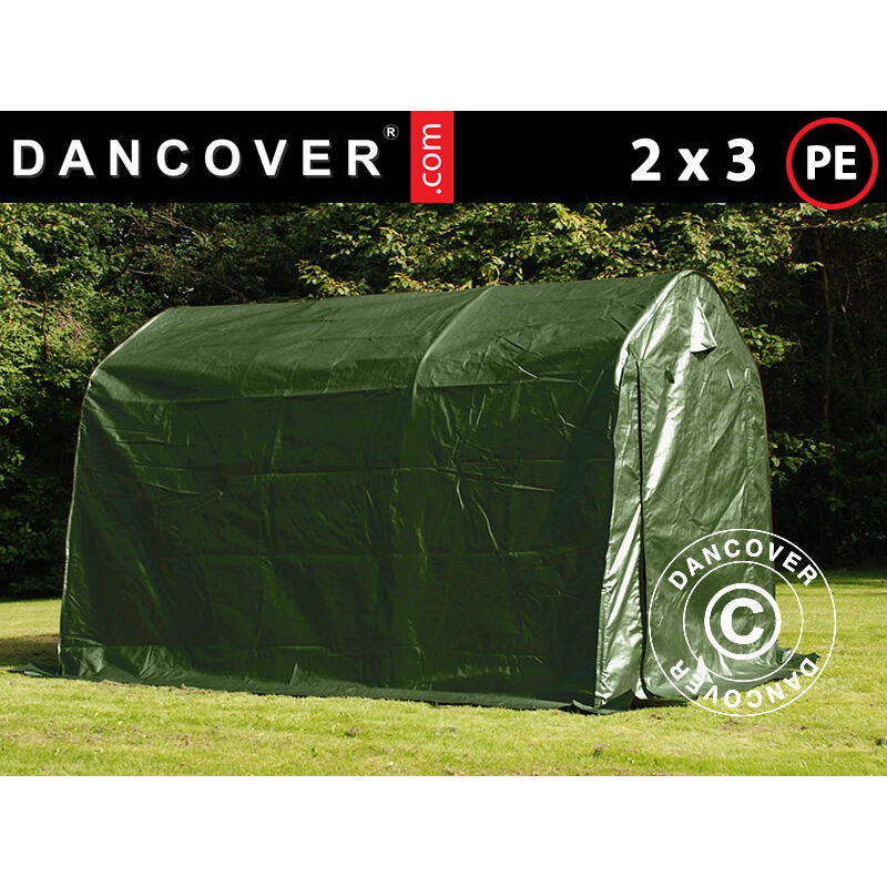 Lagerzelt Zeltgarage pro Lagehalle 2x3x2m pe, Grün