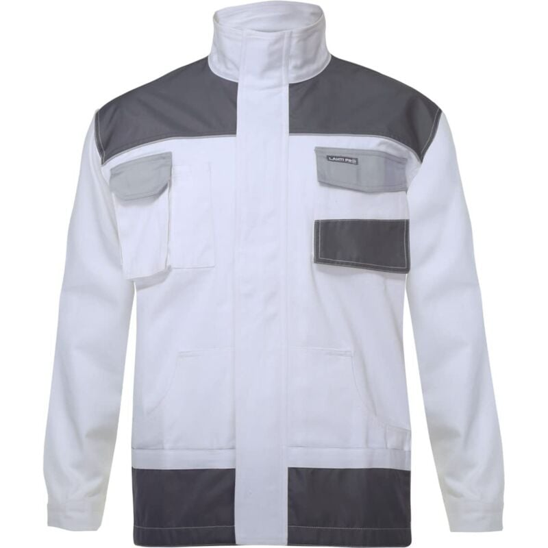 L4041348 Herren - Weiß und Grau Sweatshirt Jacke de Schutz mit vielen Taschen - Kleidung de Arbeit, s - Lahti Pro