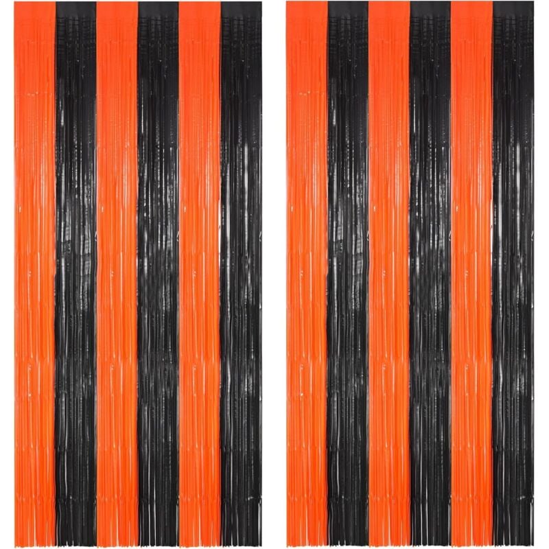 Bluedeer - Lametta Vorhänge Halloween Dekoration Party Vorhang Foto Requisiten Hintergrund für Geburtstag Halloween Party Deko