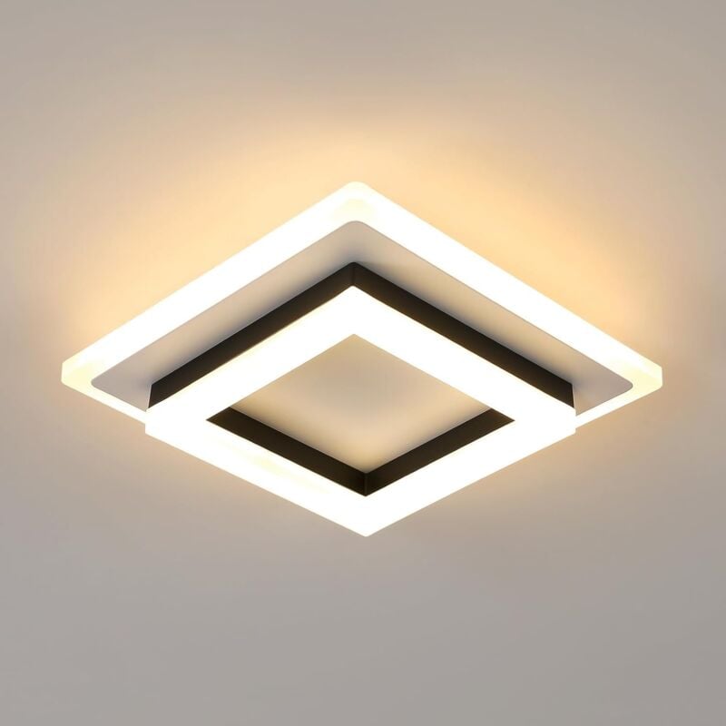 Moderne LED-Deckenleuchte, 24 W, 2350 lm, quadratisch, modische Acryl-Deckenleuchte, LED-Wand-Deckenleuchte für den Innenbereich, für Flur, Balkon,