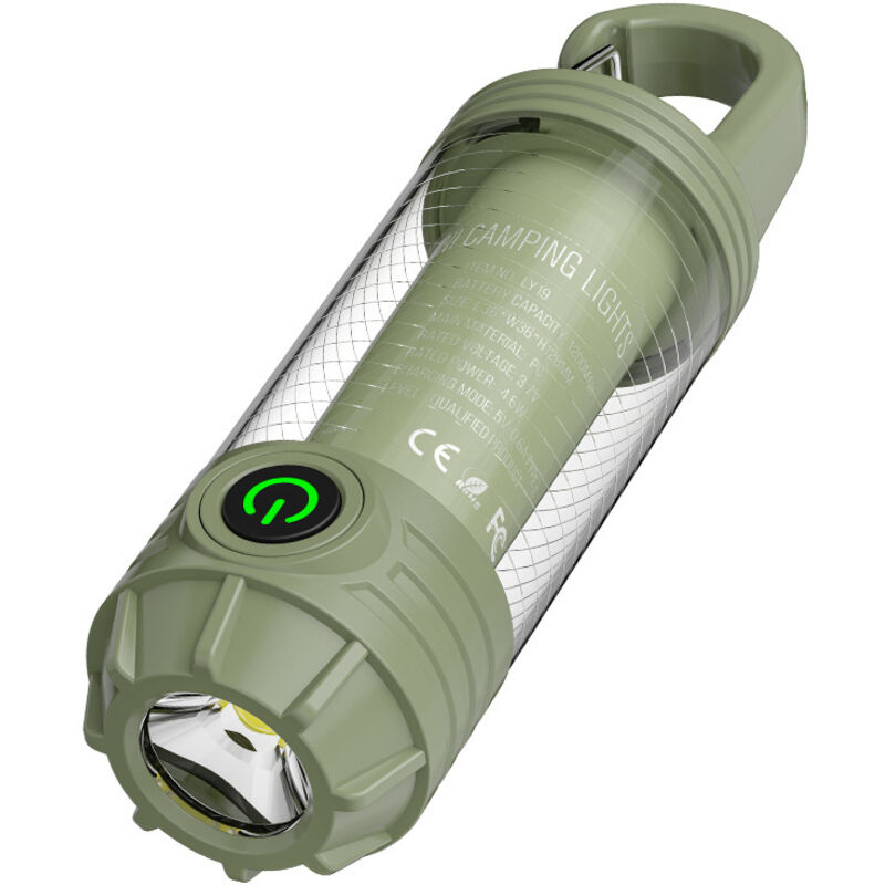 Lampe de camping extérieure, source de lumière multiple, crochet porte-clés portable, mini lampe torche, lumière d'ambiance pour le camping.