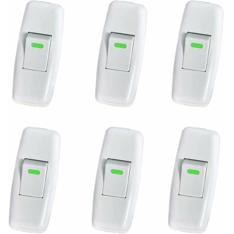 SNQ - Lampenschalter, Torpedoschalter, Inline-Schnurschalter, Nachttischlampenschalter, Inline-Wippschalter für Nachttischlampe,