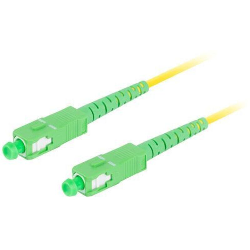 Lanberg SM SC/APC-SC/APC SIMPLEX 3,0 mm LSZH G657A1 1 m gelbes Glasfaser-Patchkabel