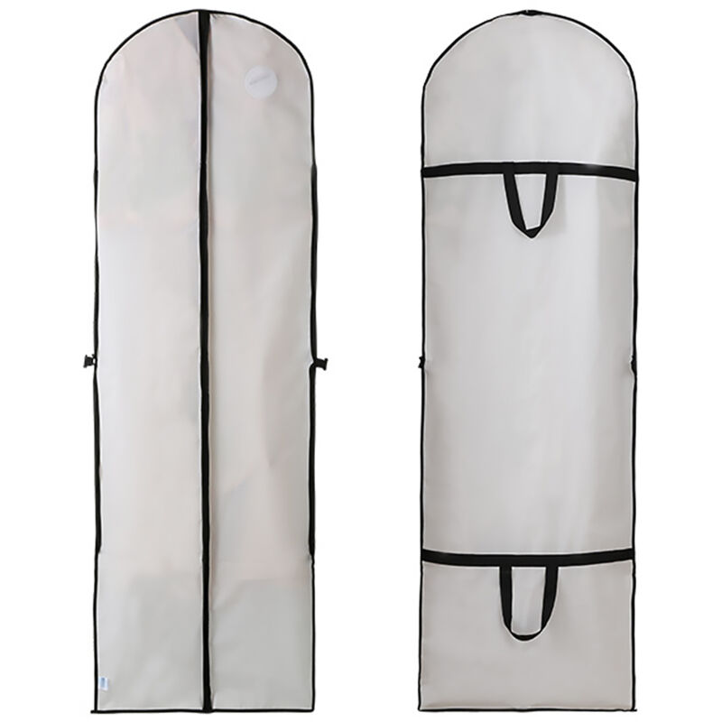 Lange Kleiderhüllen, 180 cm, staubdichte Aufbewahrungshülle für Hochzeitsabendkleider, Anzughülle, faltbarer Kleiderschrankschutz,-60180cm
