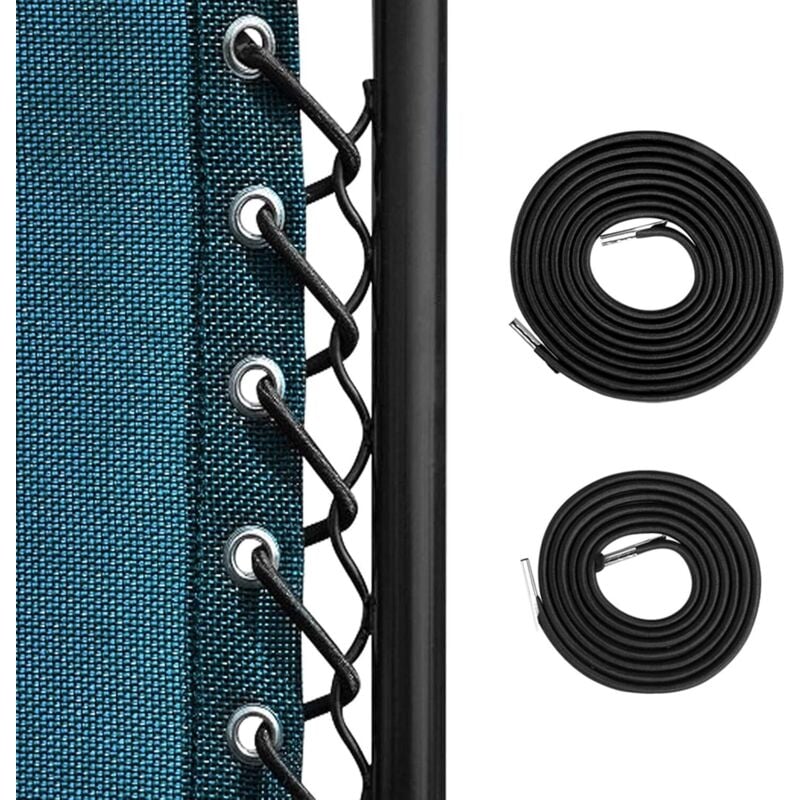 Universelle Ersatzschnüre für Zero Gravity Chair (4 Seile), Reparaturwerkzeug für Zero Gravity Lounger, Bungee Chair (Schwarz)-RAPANDA