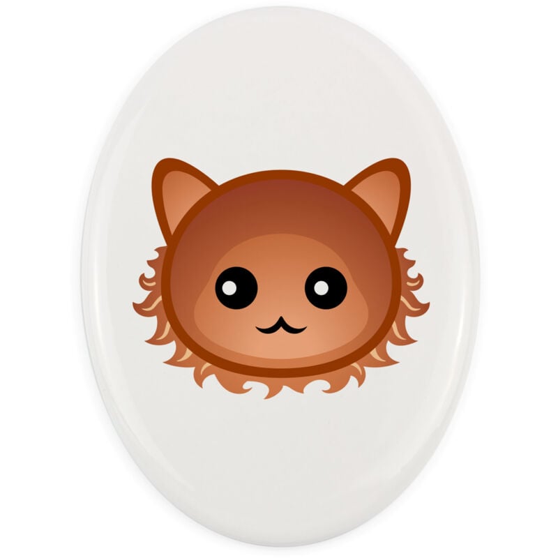 Laperm - keramische Grabsteinfliese mit Grafik und Inschrift von Art-Dog