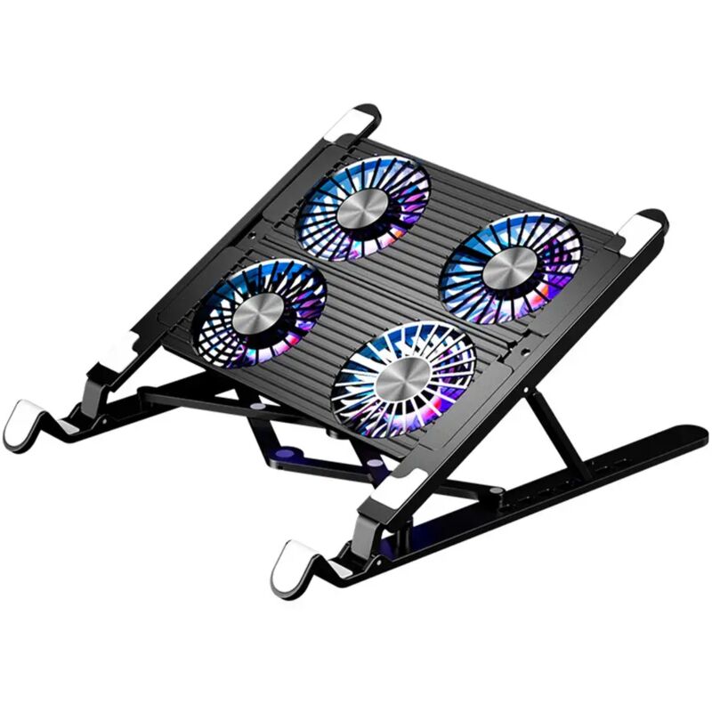 Laptop-Ständer & -halterungen, Notebook-Kühler, 4 Ventilator,'Laptop-Ständer und Notebook-Kühler mit 4 Ventilatoren – stabile Halterung zur besseren