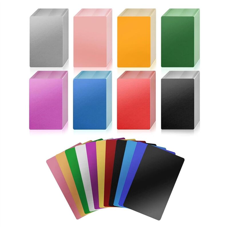 Lasergravurrohlinge, Mehrzweck-Visitenkarten aus Metall. Wie abgebildet