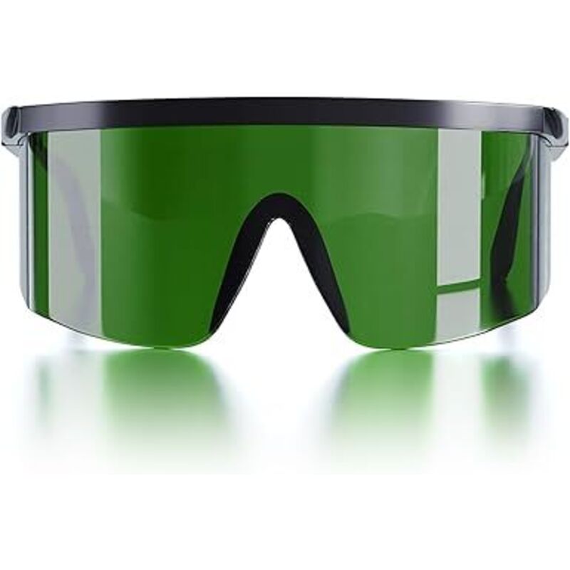 Laserschutzbrille, IPL 200–2000 nm Laser-Augenschutz, UV-, Blau-, Rot- und Infrarot-Blockierung, verstellbar, Grün