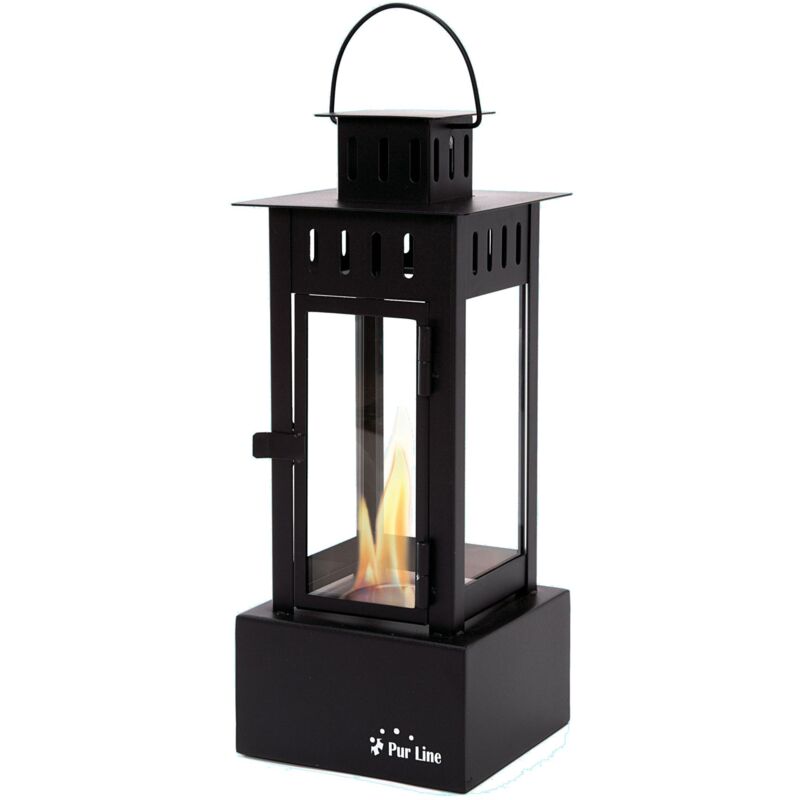Ethanol-Kamin in Laternenform aus Edelstahl