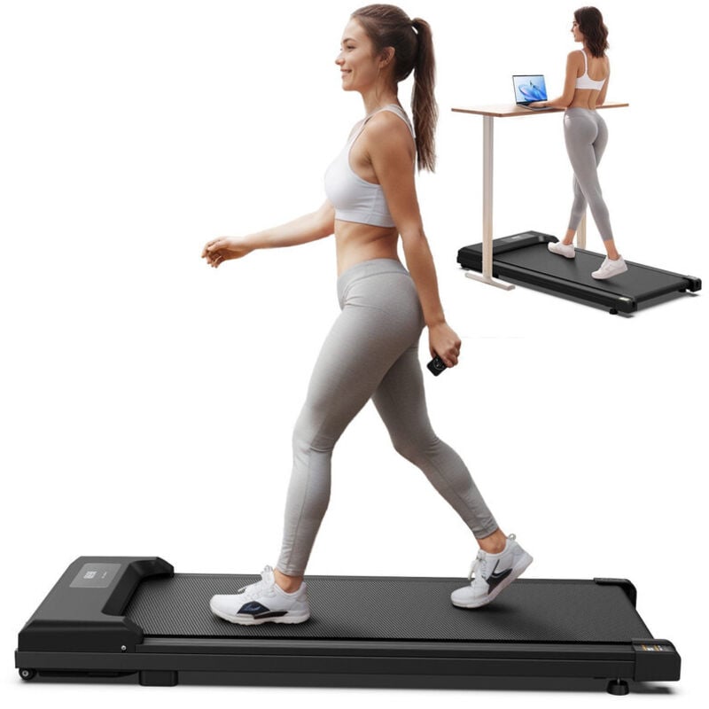 Laufband klappbar 109 x 49 x 10,5 cm, 1 bis 6 km/h, 12 Programme, belastbar bis 100 kg, geeignet für Haus/Wohnung