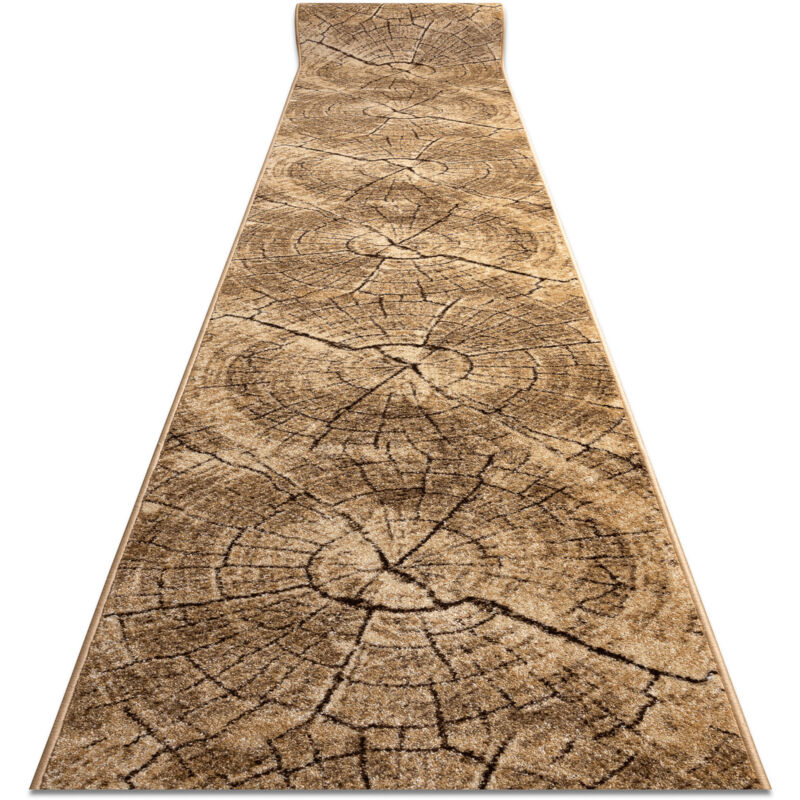 Läufer karmel Tronko Baum Holz Nuss 60 cm beige 60x280 cm