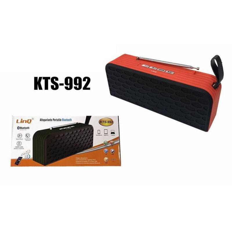Trade Shop Traesio - Trade Shop - cassa speaker altoparlant bluetooth vivavovo radio fm microsd usb KTS-992 -