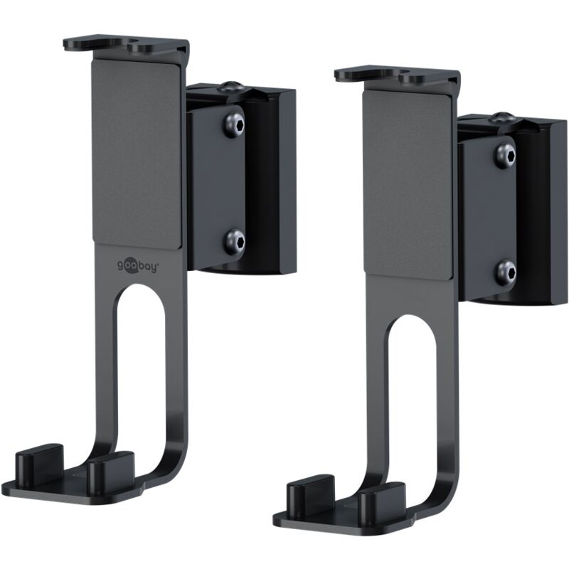 Goobay - Lautsprecher-Wandhalterung One Sound Flex, schwarz, 2 Stück, kompatibel mit dem Sonos One und Sonos One sl, sichere und voll flexible