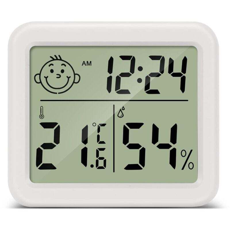 KZQ - LCD-Heimthermometer-Hygrometer, digitales Temperatur- und Feuchtigkeitsmessgerät für den Innenbereich, für Wohnzimmer, Lager, Babyzimmer,