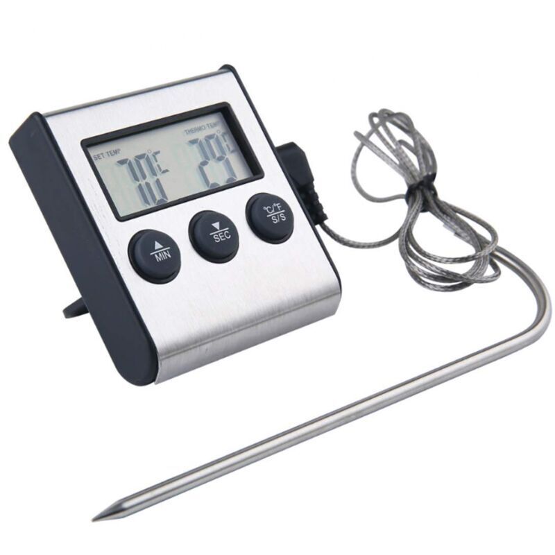 Lebensmittelthermometer mit Sonde, Fleischthermometer zum Kochen, UD09 zum Grillen von Fleisch, Barbecue, Wasser, Milch, Wein und anderen