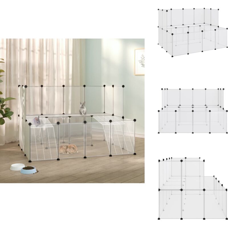 Vidaxl - Kleintierkäfig Transparent 143x107x93 cm pp und Stahl - Kleintierkäfig - Haustierkäfig - Nagetiergehege - Hamsterkäfig - Kaninchendrahtzaun