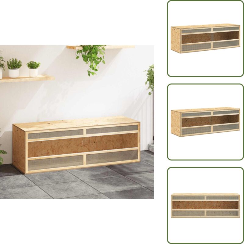 Terrarium Holzwerkstoff 144x46x48 cm - Reptilenzubehör - Terrarium - Kleintierkäfig - Tiergehege - Vogelvoliere