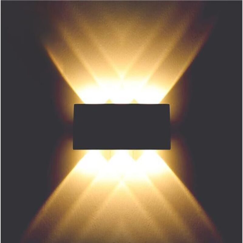 LED-Außenwandleuchte, LED-Wandleuchte, Wandleuchten, LED-Außenwandleuchte, 6 W Up- und Down-Innenwandleuchte, LED-Wandleuchte aus Aluminium,