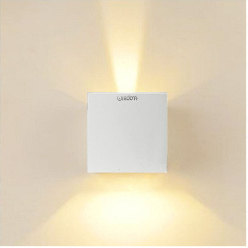 Trade Shop - applique led cubo lampada zu parete wisdom 6W 810LM regulable luce updown IP65 -