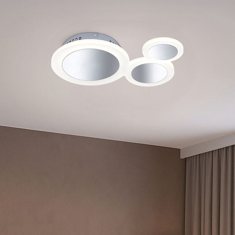Led Decken Strahler Lampe rund Wohn Ess Zimmer Beleuchtung Chrom Design Leuchte dimmbar Wofi 9650.03.01.7001
