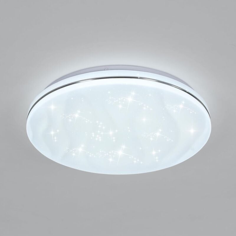 GOECO LED-Deckenlampe 24W Modern Kaltweiß 6000K Rund Ø33CM Deckenlampe Für Wohnzimmer Schlafzimmer Esszimmer Büro