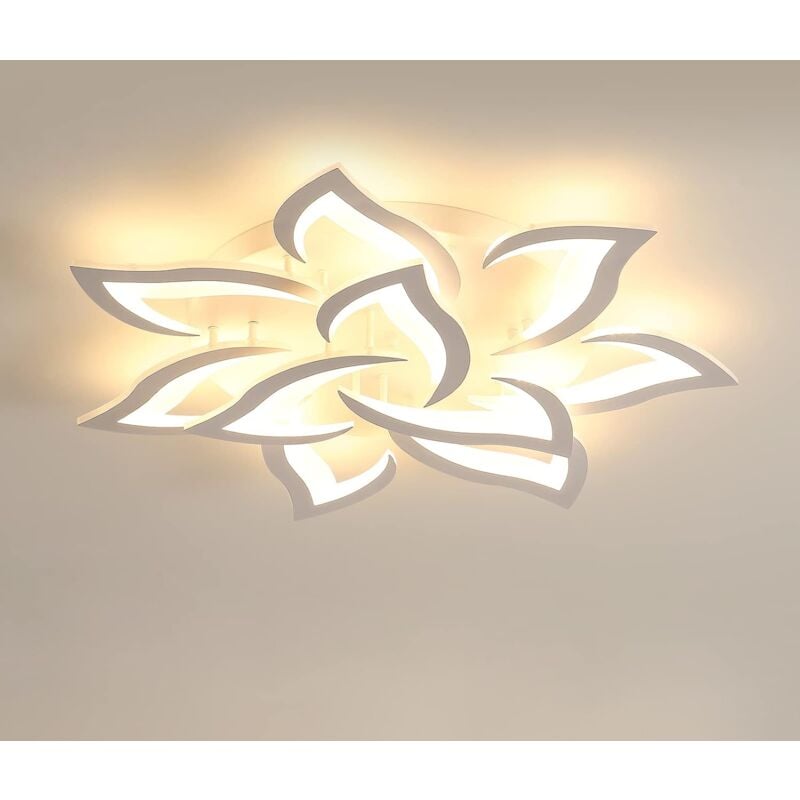 Comely - LED-Deckenleuchte, 90W 8100LM Deckenleuchte 3500K, Lotus LED-Deckenleuchte für Wohnzimmer, Schlafzimmer, Badezimmer Ø8510cm
