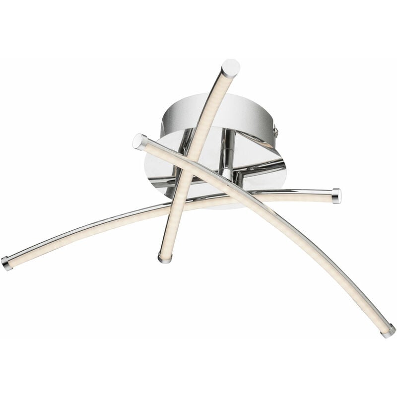 Deckenlampe led Designleuchte Wohnzimmer Deckenlampe Chrom, 9W 990lm warmweiß, DxH 38x11,5 cm