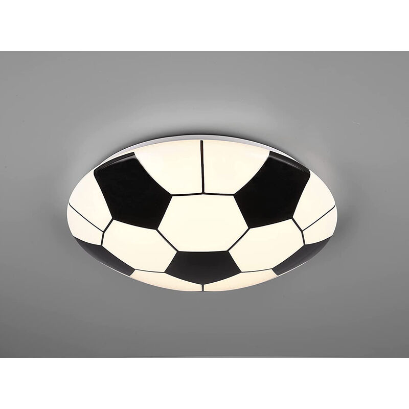 Reality - led Deckenleuchte kloppi Schwarz/Weiß Fussball Design, ø 36cm