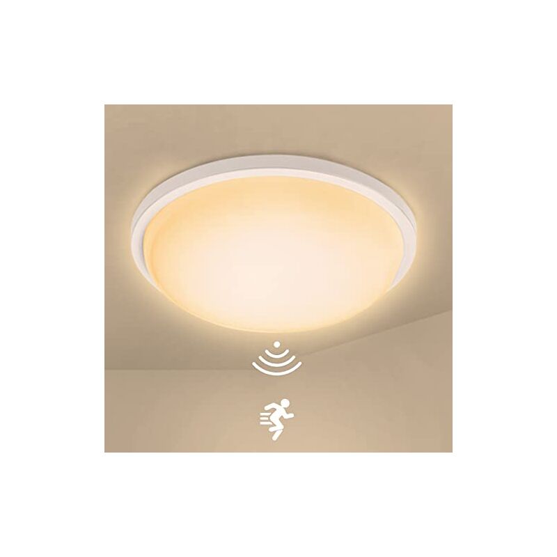 15W led Deckenleuchte mit Bewegungsmelder, led Sensor Deckenlampe Flurleuchte Moderne Rund Deckenlampe mit IP44 Wasserdicht für Wohnzimmer