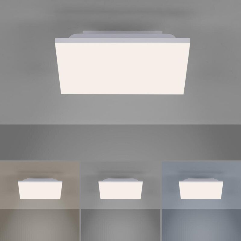 JustLight led Deckenleuchte Canvas weiß 29,5 x 29,5 cm dimmbar Deckenleuchte
