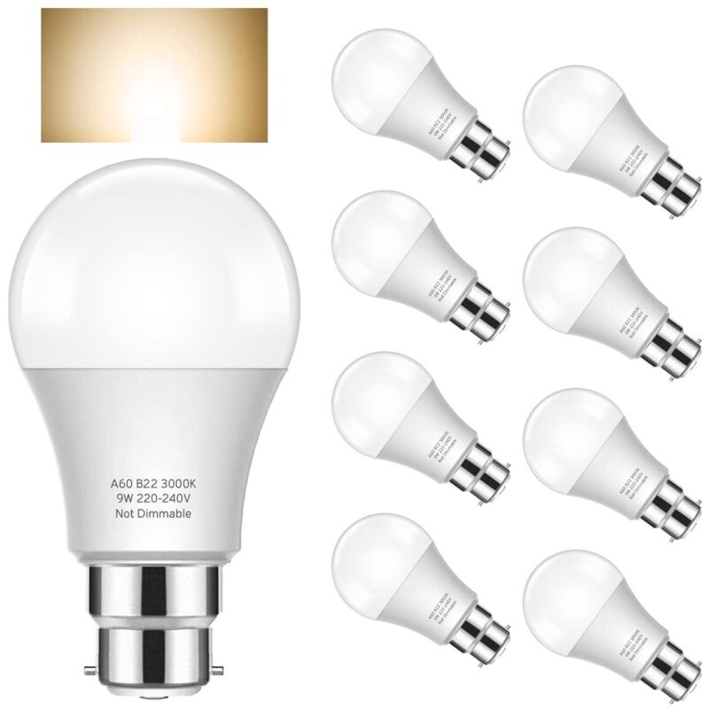 LED-Lampen für die Heimbeleuchtung, energiesparende LED-Nachtmarkt-Straßenleuchten, 9 W, E27, warmweiß3500K