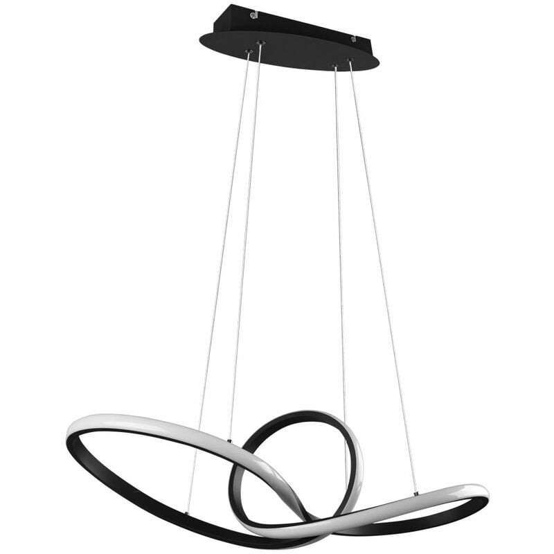 Led Hänge Leuchte schwarz-matt switch-dimmer Decken Pendel Lampe Ess Zimmer Beleuchtung