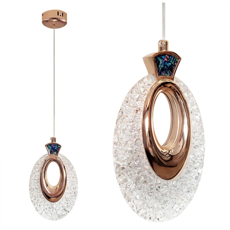 Toolight - led hängeleuchte aus kristall LHJ109-1CP 18 gold, rose gold