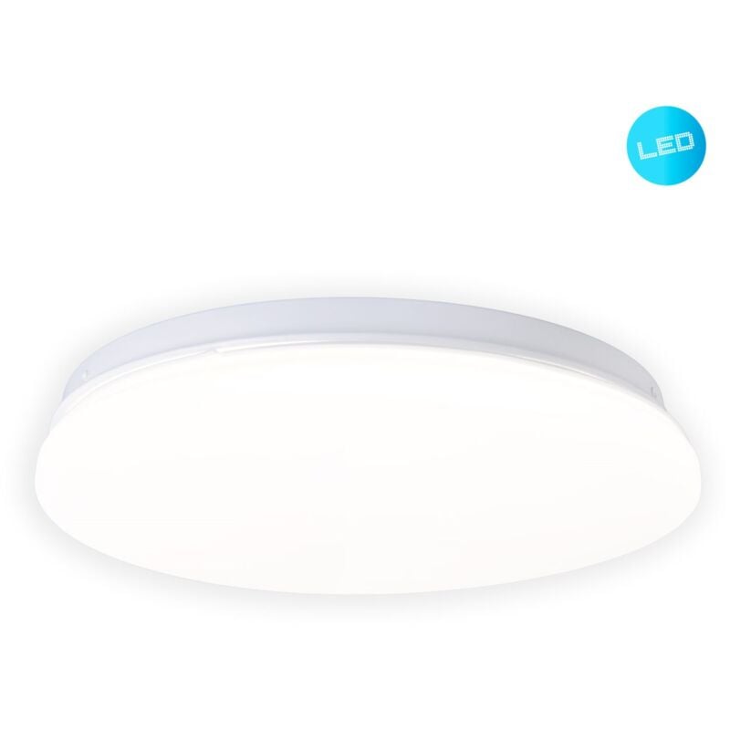 Led Kellerleuchte Levi rund 25 cm Garagenleuchte, IP44, weiß Deckenlampen & Kronleuchter