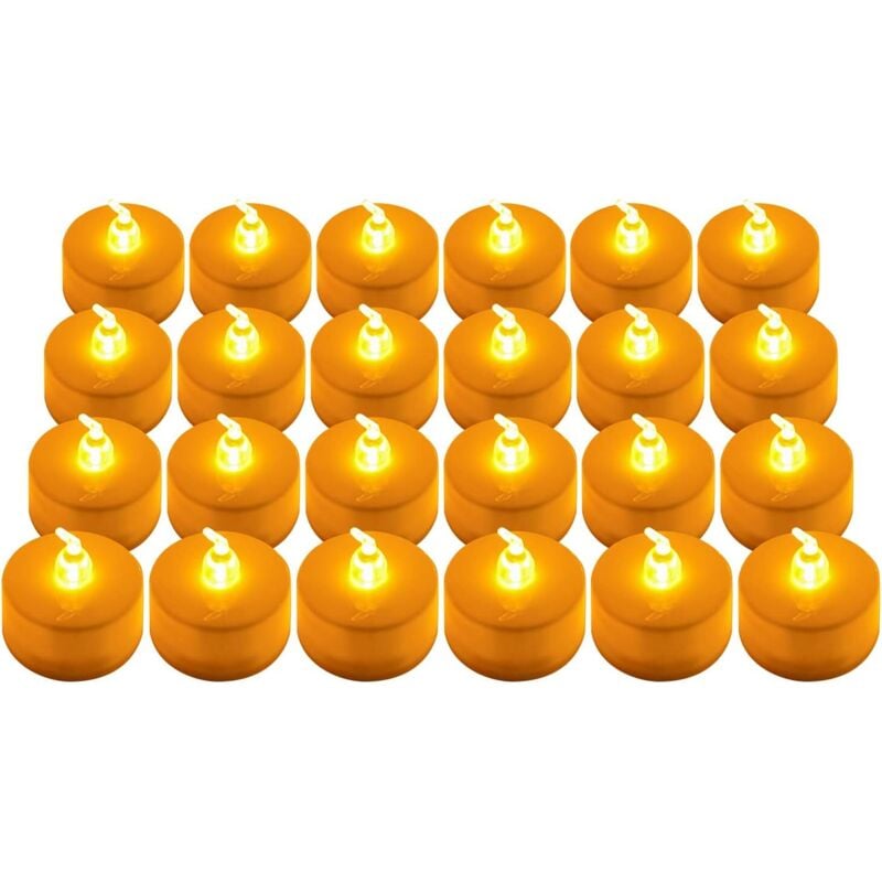 LED-Kerzen, 24 flammenlose LED-Kerzen, geeignet für Geburtstage, Tischpartys, Weihnachten, Hochzeiten und andere Feiern.