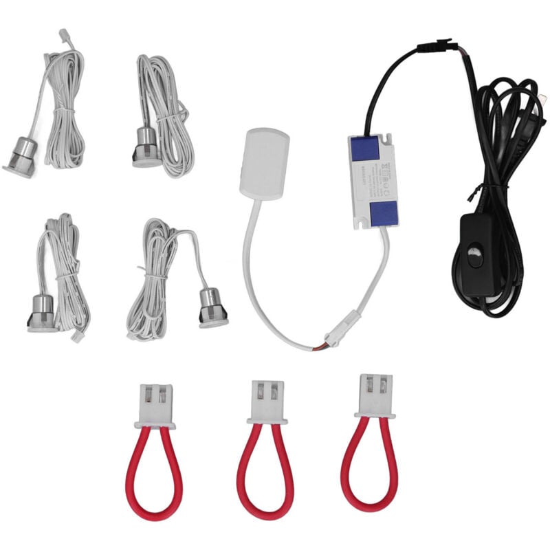 LED-Lampendimmer, 12-24V Smart RGB & W Touch Panel LED Farbwechseldimmer Smart Lampenschalter eingebaut für die Heimlichtsteuerung (RGB-Weiß).