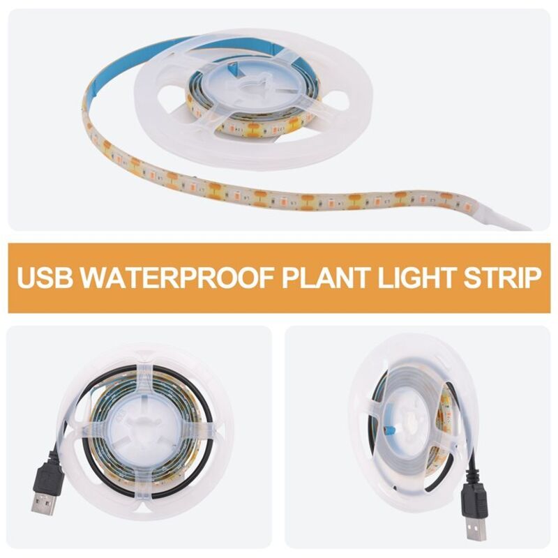 LED Licht Wachsen Lassen Voll 5V USB Licht Wachsen Lassen Strip 2835 LED Phyto Lampen für Pflanzen GewäChs Haus Hydroponisches Wachsen 100Cm
