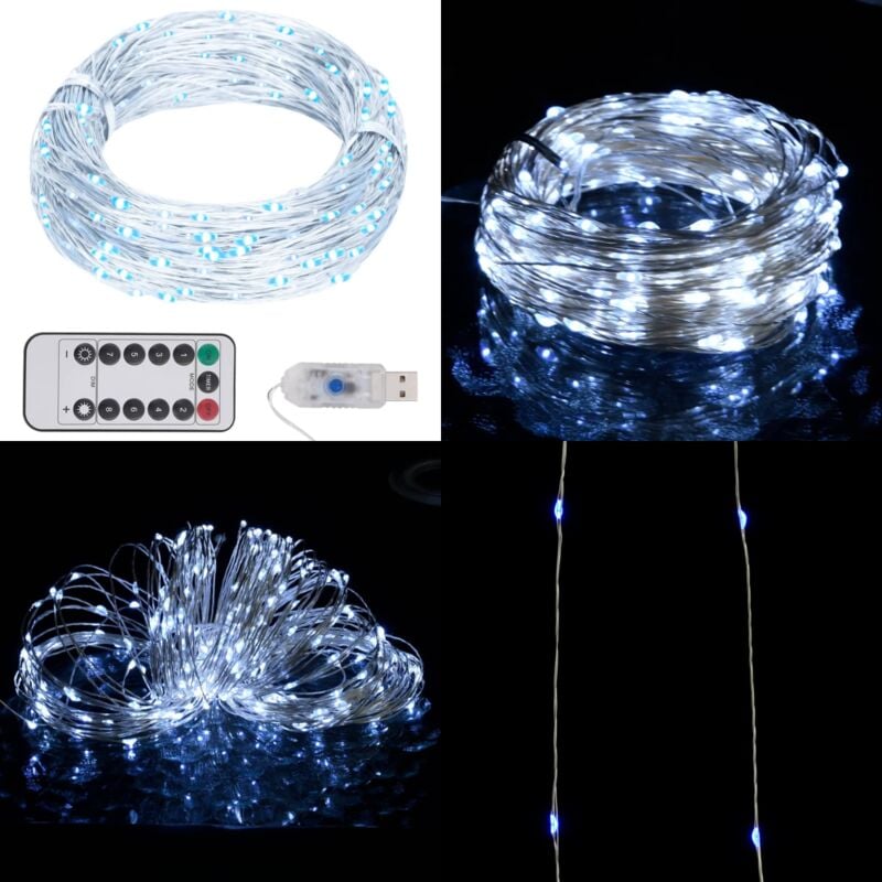 LED-Lichterkette mit 300 LEDs Kaltweiß 30 m - LED-Lichterkette - Lichterkette - Weihnachtsdeko - Outdoor-Beleuchtung - Indoor-Beleuchtung - Home &