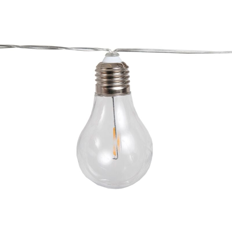 Stella Kabelgebundene Lichterkette für drinnen und draußen. 10 LED-Lampen mit warmem Licht. Hergestellt in Spanien