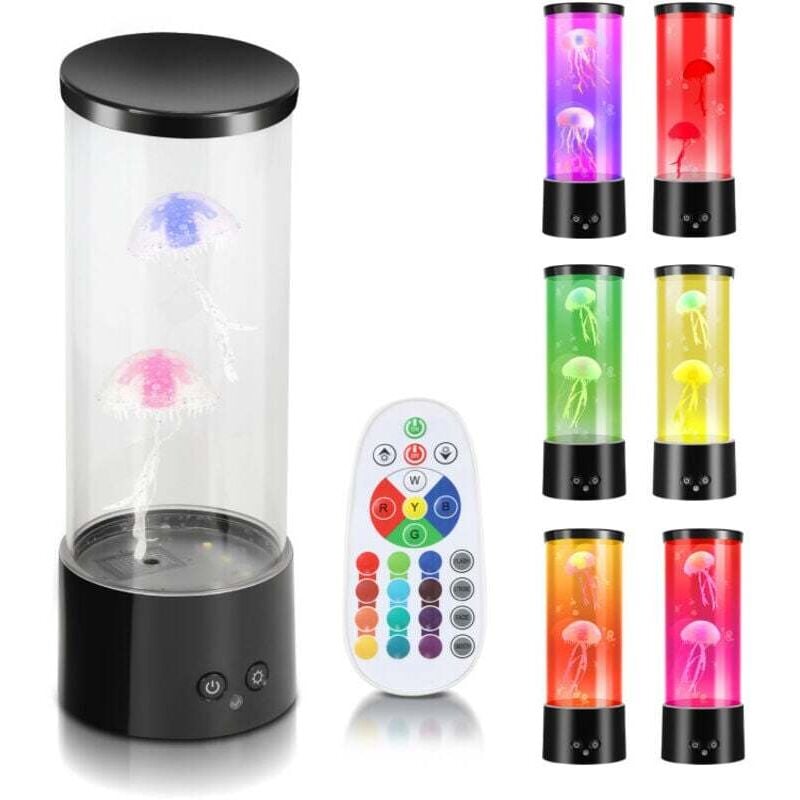LED Quallen Nachtlicht Wassertank Lava Lampe RGB Quallen Lampe Künstliche Schlafzimmer